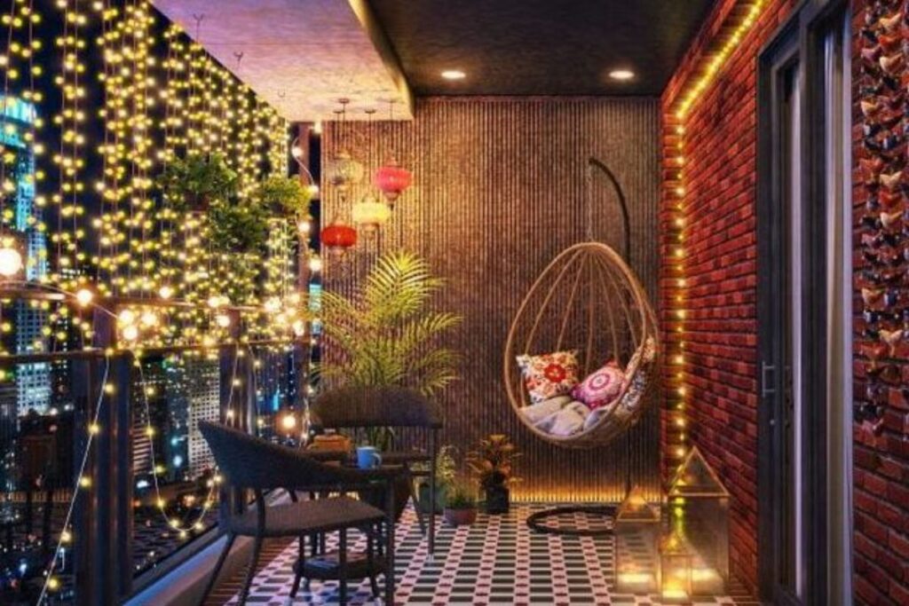 Balcony Diwali Decoration